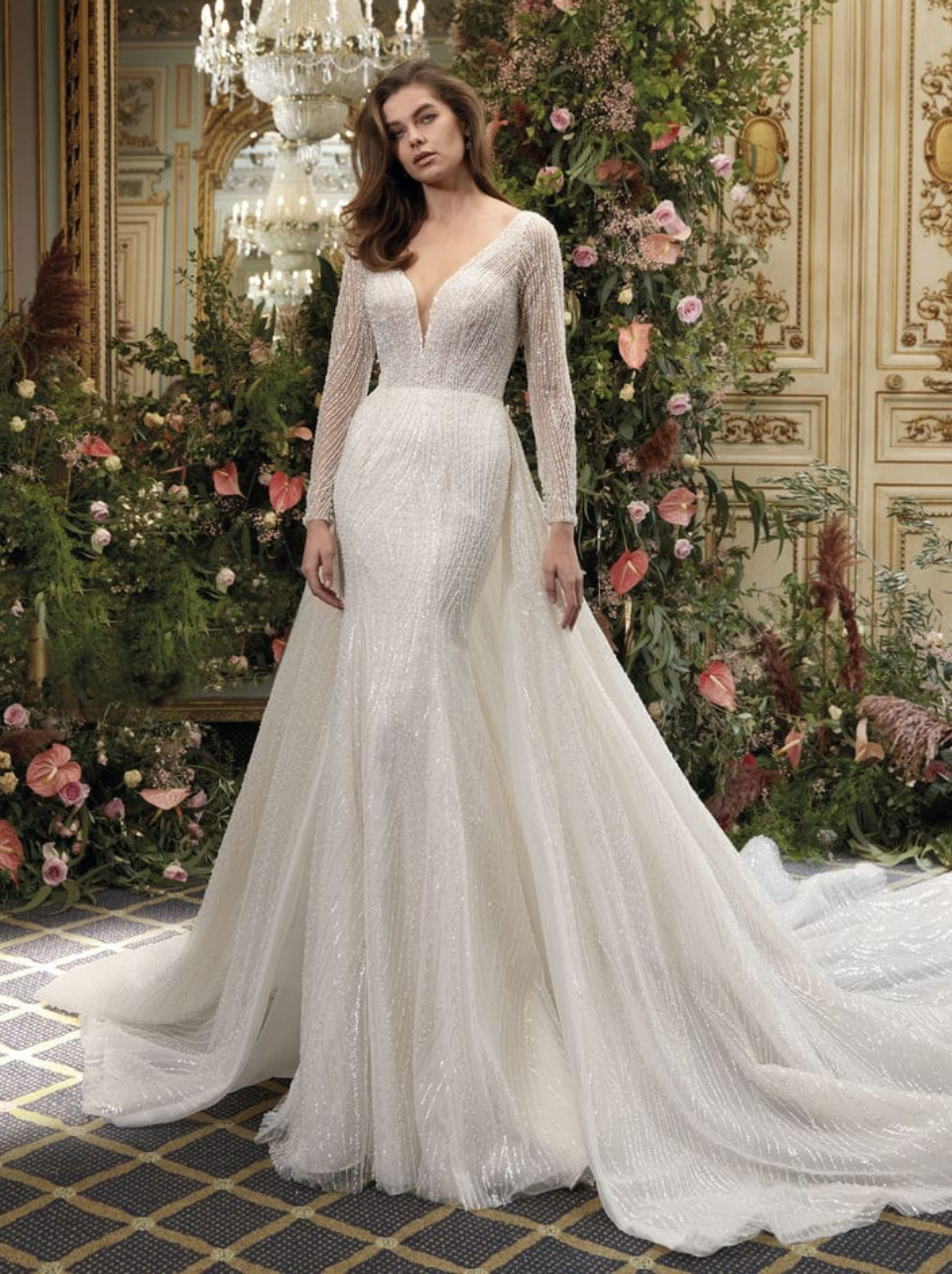 Elsa (DP498) Dress and Train – Dion for Brides