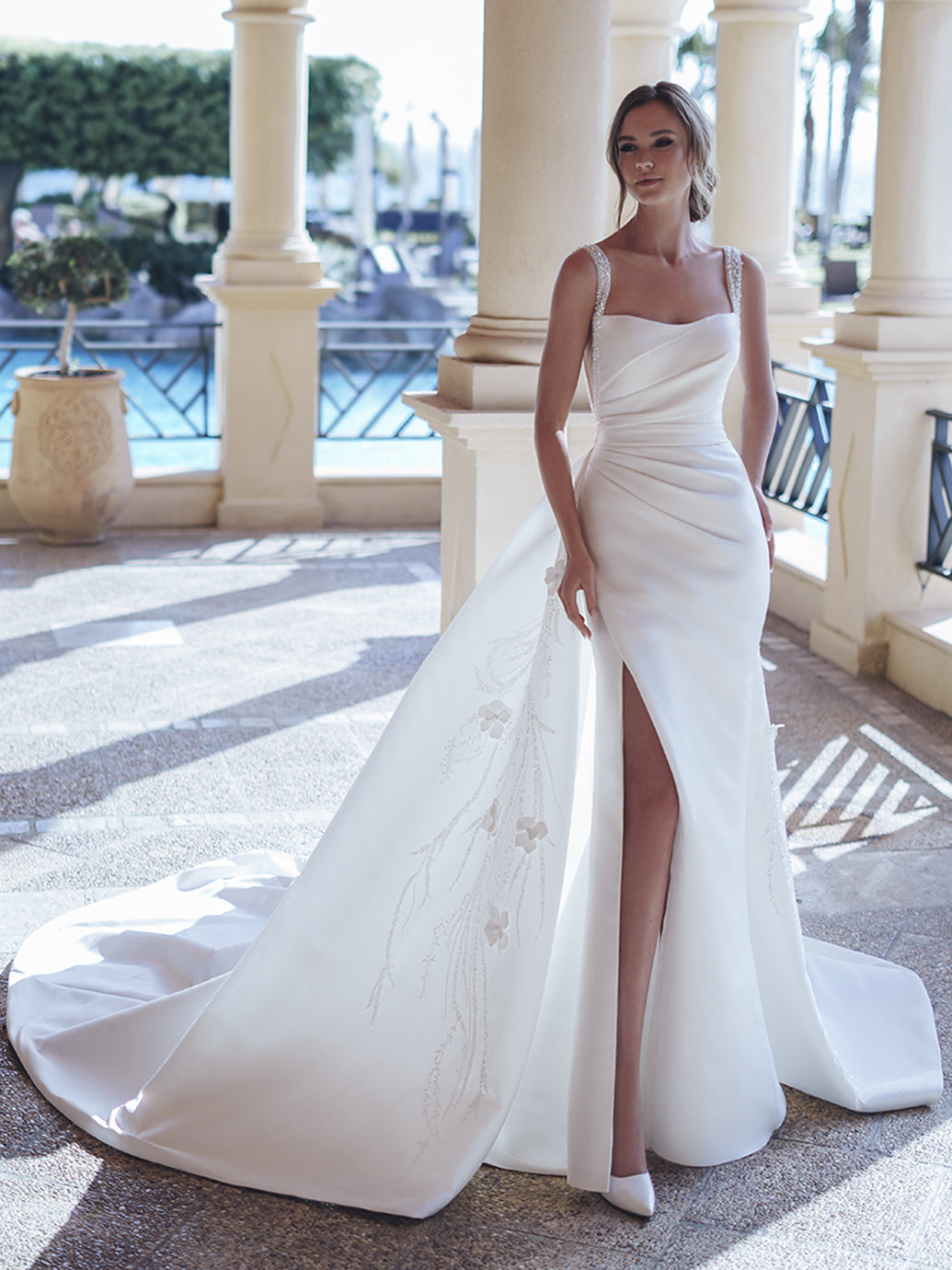 Sienna Dress and Overskirt Mikado – Dion for Brides